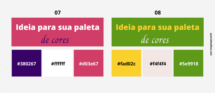 Cores da paleta