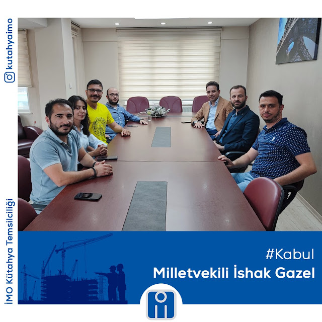 Adalet ve Kalkınma Partisi Milletvekili Avukat İshak Gazel İnşaat Mühendisleri Odası Kütahya Temsilciliği'ni ziyaret etti.