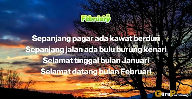 Pantun Selamat Datang Bulan Februari