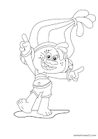 DJ Suki coloring page- Trolls world tour