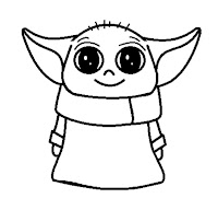 Baby Yoda The Child coloring page