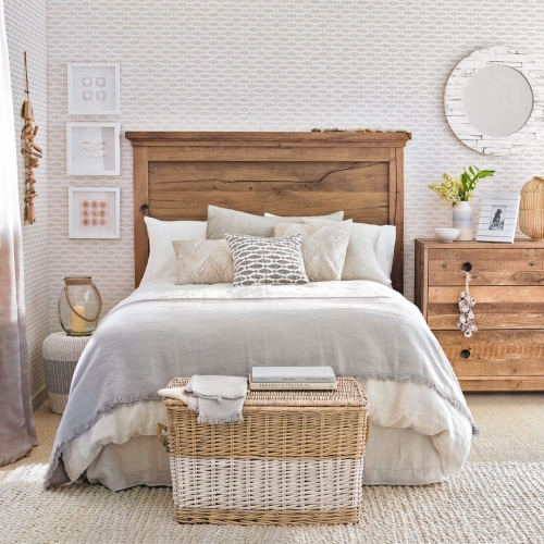 Neutral Beige White Coastal Beach Bedrooms