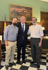 Con Ignacio Gragera (Alcalde de Badajoz) y Alejandro Martin (Jefe de Gabinete de Alcaldia)