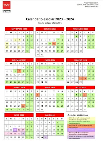 Calendario Escolar.