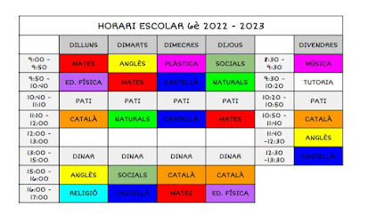 HORARI 6è