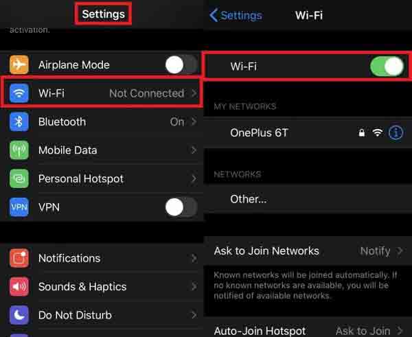 التنشيط التلقائي لشبكة Wi-Fi من Apple