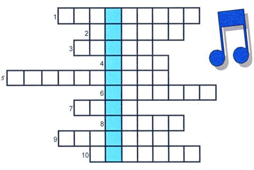 Кроссворд. Кроссворд на музыкальную тему. Музыкальные кроссворды для детей. Музыкальный кроссворд с вопросами.