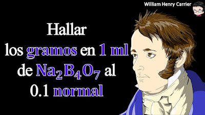 Calcule los gramos contenidos en 1.00 ml de una solución al 0.100 N de Na2B4O7.