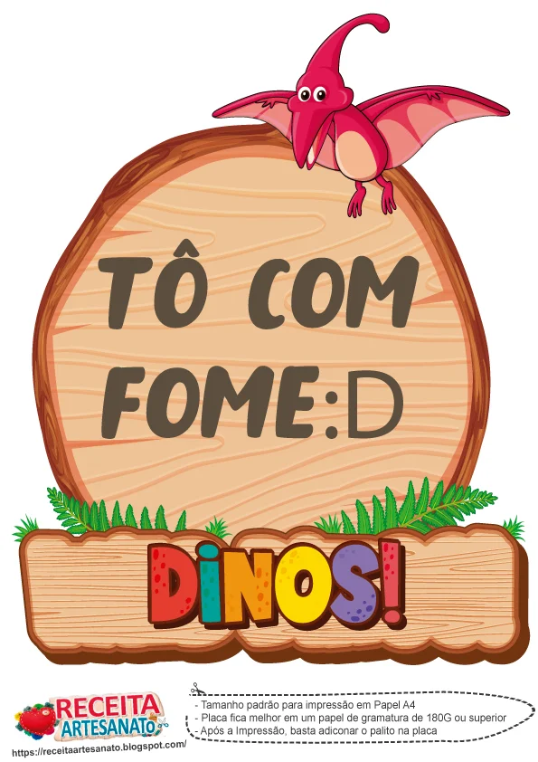 placa de dinossauro