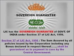 Sovereign Guarantee to LIC of India