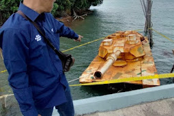 Tank Berkarat Ditemukan Nelayan Mengapung di Perairan Pulau Beruan Bintan