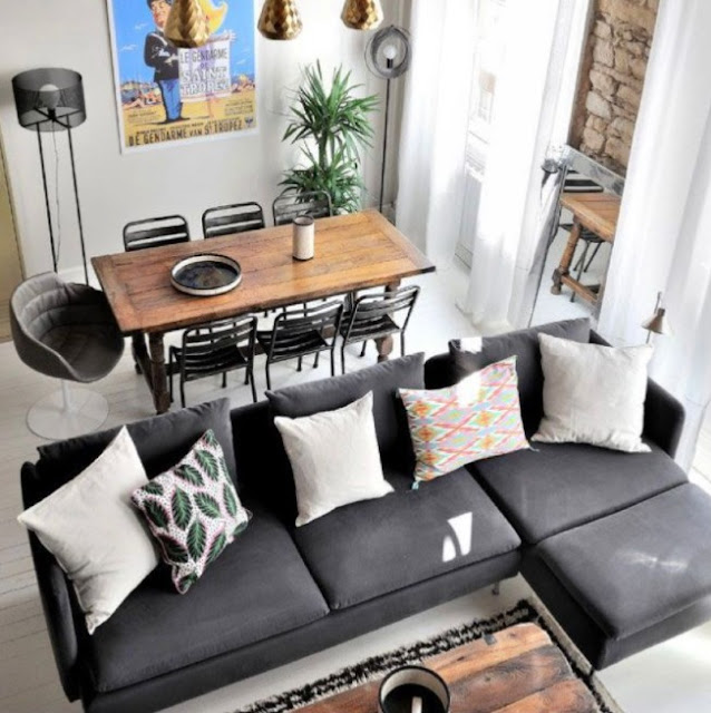 family room dining room combo