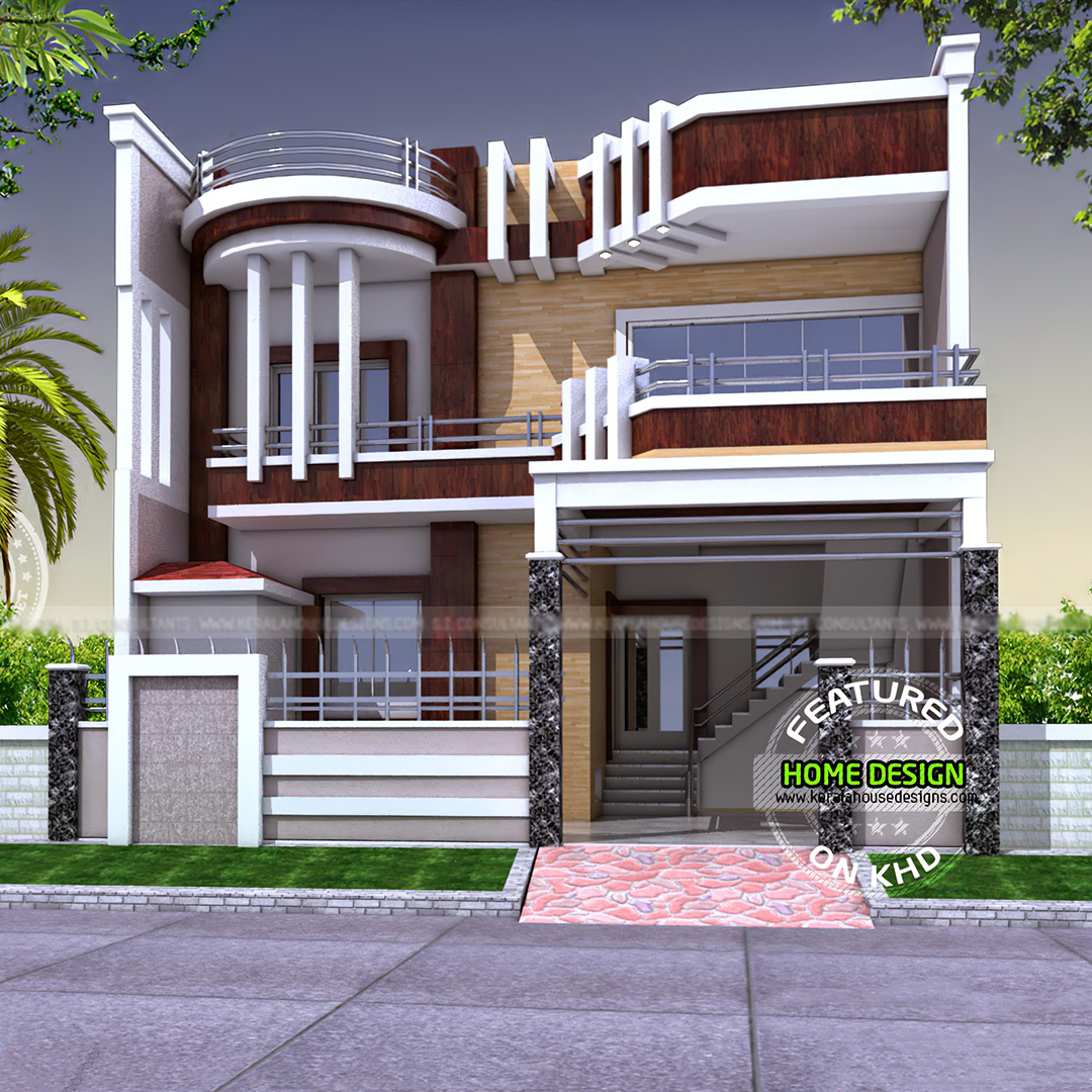 Decorative style Kerala home design