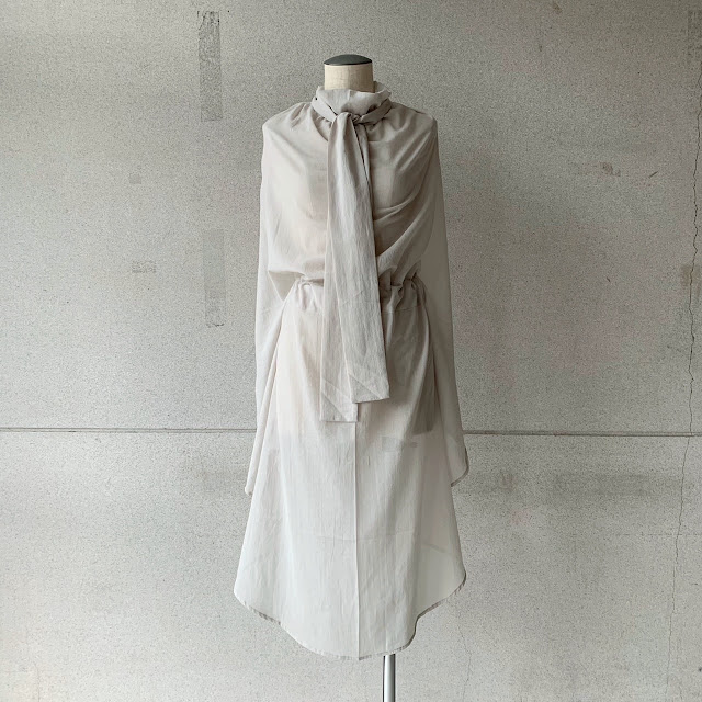 COSMICWONDER【コズミックワンダー】Cotton silk chiffon scarf shirt◆八十八/丸亀香川県・eighty88eight/新居浜愛媛県ンエイティエイト