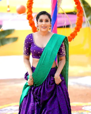 Rashmi gautam in lavender color lehenga cute photoshoot