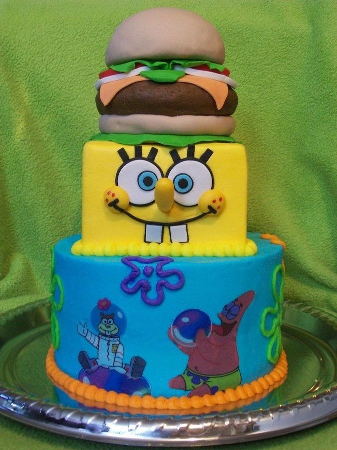 simple spongebob cake