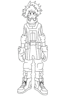 Izuku Midoriya - Deku coloring pages