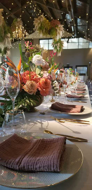 Pin-Spot for Table Centerpieces hanging overhead at The Green Building located in Brooklyn, NY