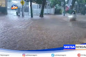 Sejumlah Jalan Protokol Di Tuban Tergenang Banjir