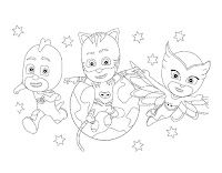 Catboy, Owlette and Gekko drawing