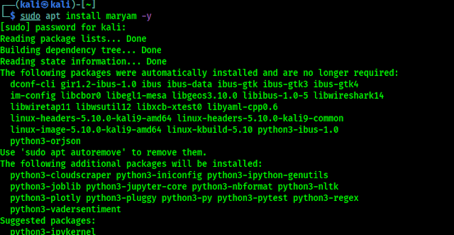 installing maryam on kali linux