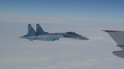 SU-35S and SU-35SM fighter jets intercept intruder fighter jets near Baranovichi