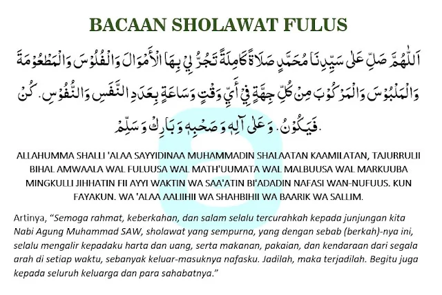 Bacaan Sholawat Fulus Arab, Latin, dan Artinya