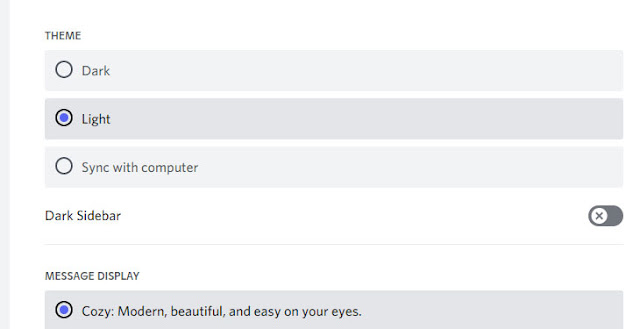 Merubah Tema Discord Dari Dark Menjadi Light