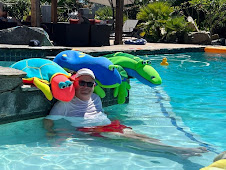 Paul in the Pool with the Pool Pets