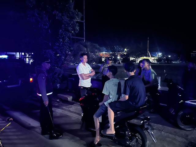 Patroli Malam Polsek Indrapura Antisipasi Balap Liar Dan Kejahatan Jalanan 