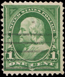 United States Postage Stamp US-279 Benjamin Franklin 1 cents 1898