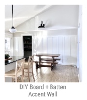 DIY Board + Batten Accent Wall at Pieced Pastimes
