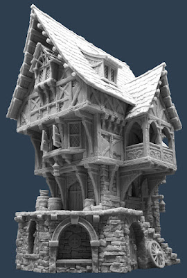 tabletop world timbered house