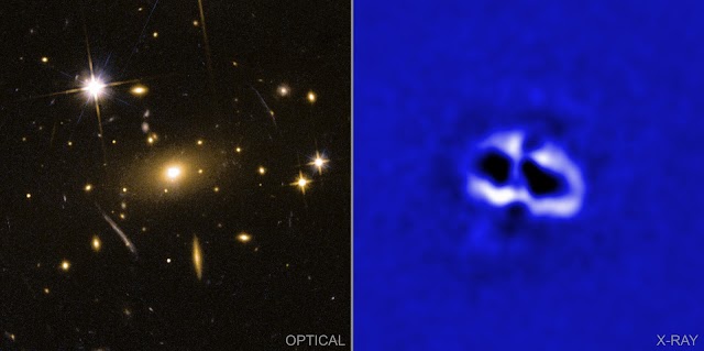 Chandra detecta cuatro cavidades en el centro del cúmulo de galaxias