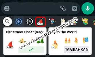 stiker natal dan tahun baru di whatsapp