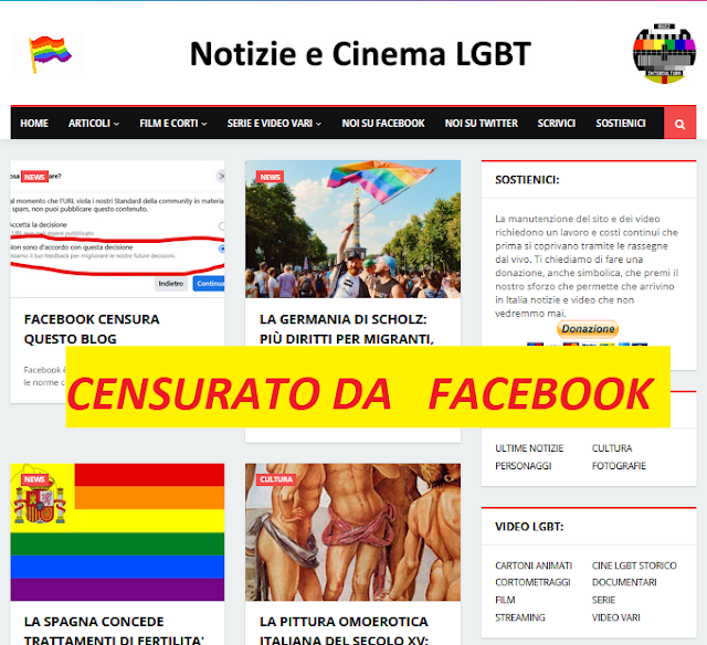 FACEBOOK OSCURA IL BLOG NOTIZIE E CINEMA LGBT