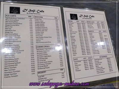 menu D'Saji Cafe