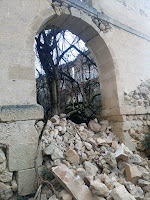 Derrumbe de un muro en el Convento de la Hoz