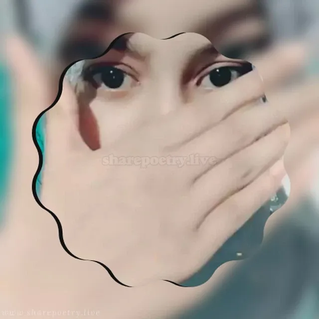 The hidden face behind his hand, beautiful eye