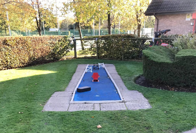 Crazy Golf at Jocks Lane Recreation Ground in Bracknell. Photo by Matt Dodd, November 2021