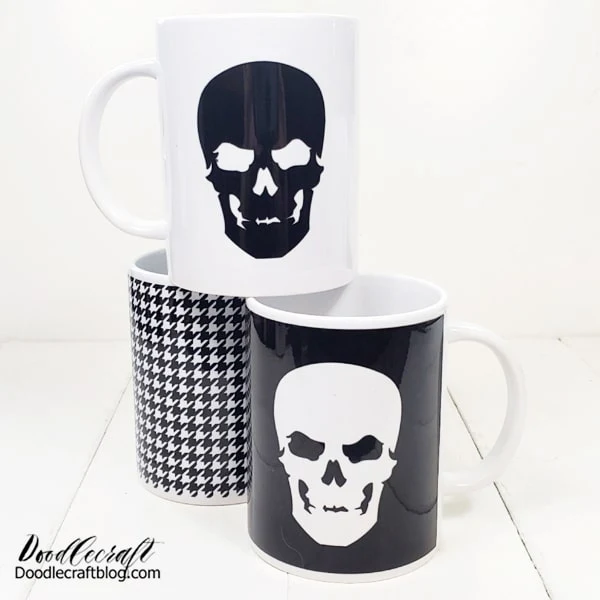 The best part is the time it takes. If you are quick in deciding your image, it can take just about 10 minutes or less to knock out a couple of mugs.   Make matching mugs for every holiday, make them for pencil holders, make-up brush holders or seasonal decor!