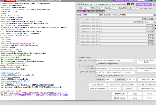 File Dump eMMC Galaxy J7+ | SM-C710F Backup Ufi Box