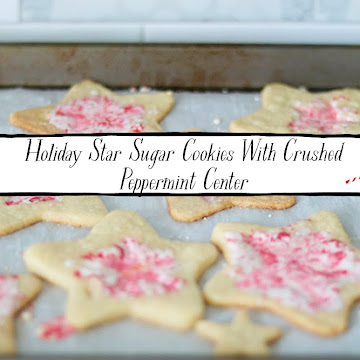 Holiday Star Sugar Cookies With Crushed Peppermint Center