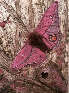 Butterfly textile art by Annemieke Mein