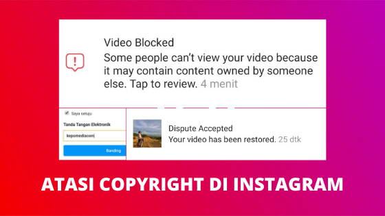 Cara Mengatasi Copyright Instagram