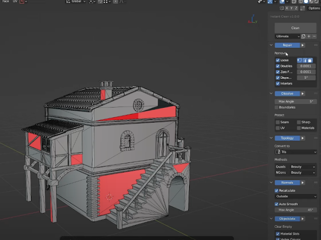 Topology Instant Clean Blender Addon