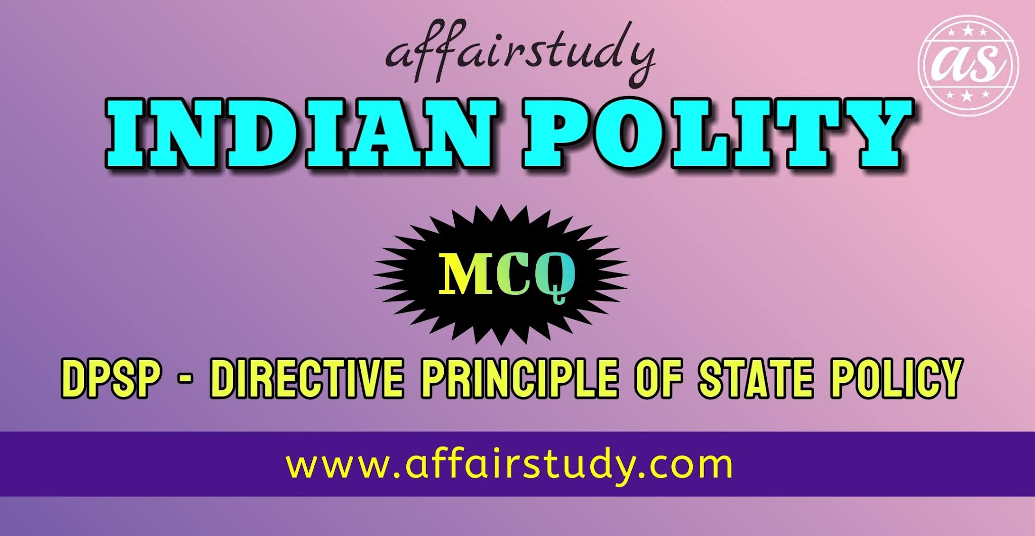 MCQ on Directive Principle of State Policy