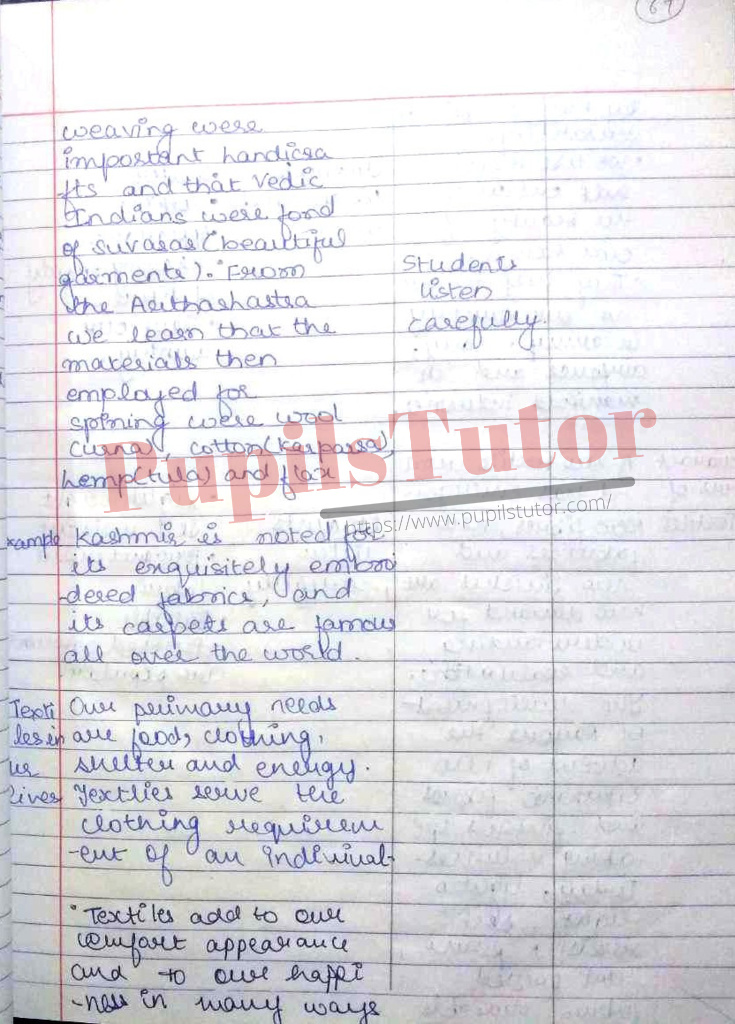 BED, DELED, BTC, BSTC, M.ED, DED And NIOS Teaching Of Home Science Innovative Digital Lesson Plan Format On Textile Industry Topic For Class 4th 5th 6th 7th 8th 9th, 10th, 11th, 12th  – [Page And Photo 4] – pupilstutor.com