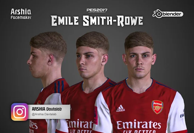 Emile Smith Rowe Face For PES 2017