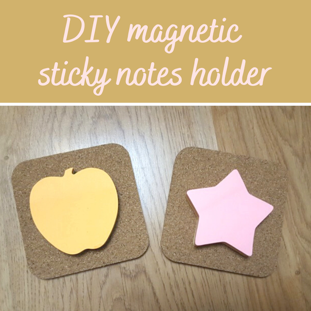 DIY magnetic sticky notes holder